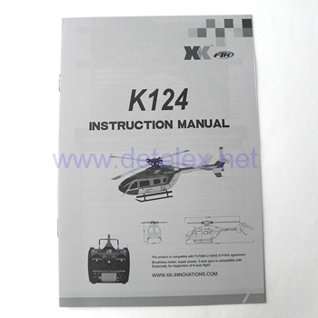 XK-K124 EC145 helicopter parts instruction sheet for XK-K124 transmitter X6 - Click Image to Close